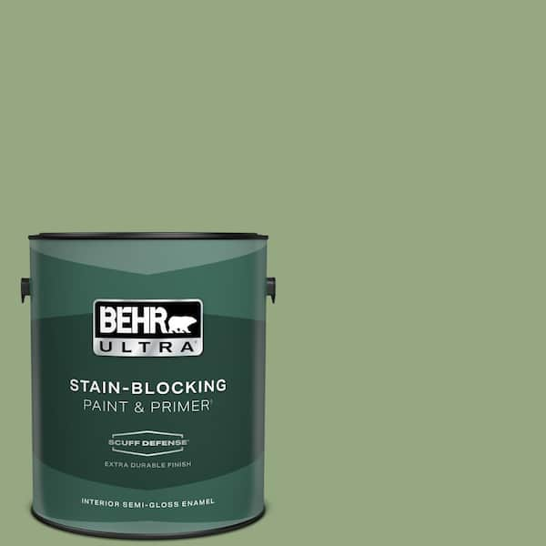 BEHR ULTRA 1 gal. #M380-5 Hillside Grove Extra Durable Semi-Gloss Enamel Interior Paint & Primer