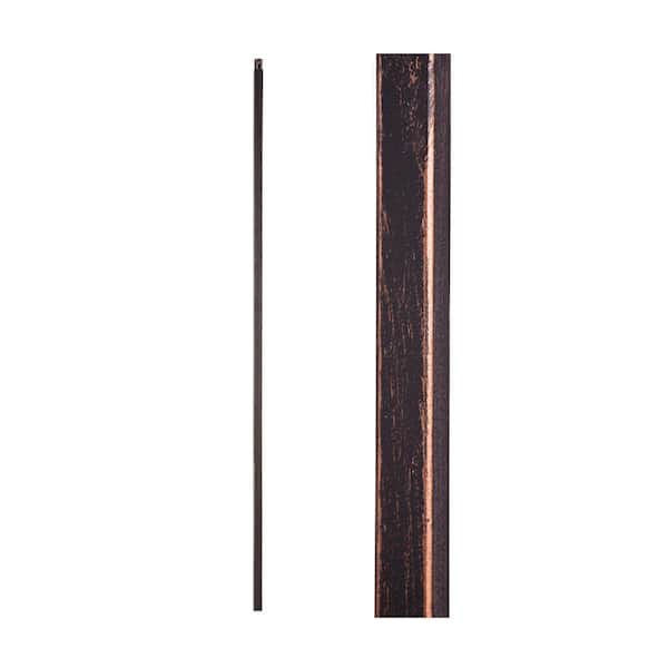 Oil Rubbed Bronze 34.2.1-T Plain Square Bar 3/4 inch Hollow Iron Baluster for Staircase Remodel