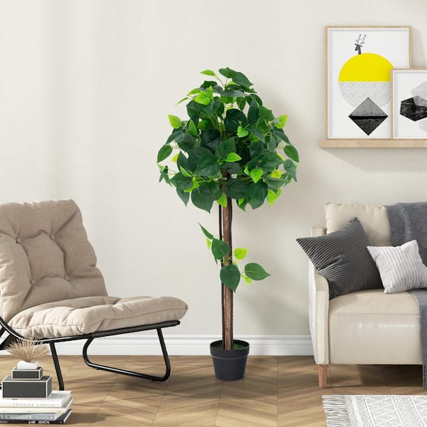 ANGELES HOME 45 in. Artificial Hydrangea Tree in Pot, Indoor