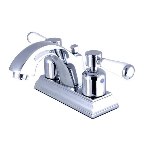 Kingston Brass Paris 4 in. Centerset Double Handle Bathroom Faucet in Chrome
