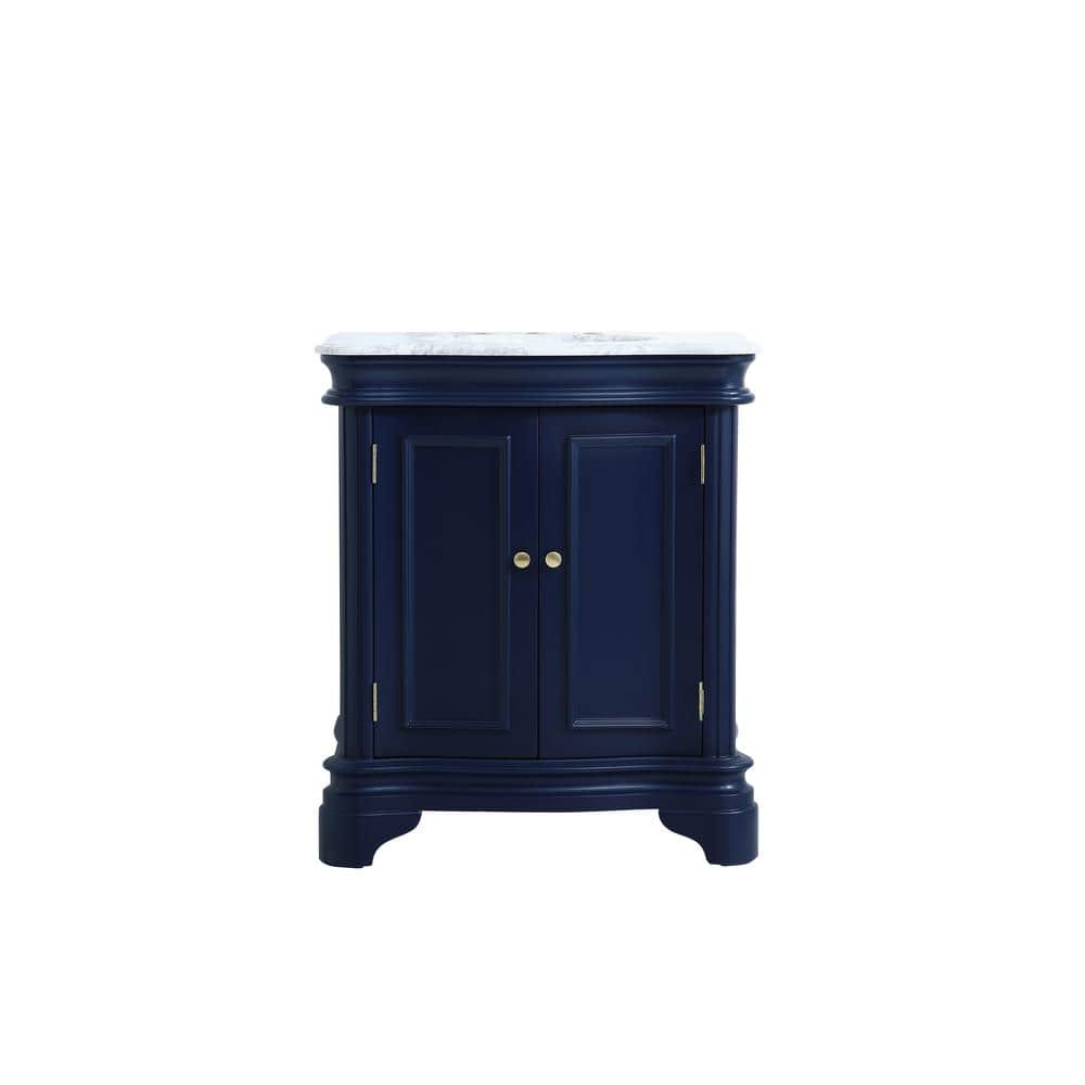 Timeless Home 30 in. W x 21.5 in.D x 35 in.H Single Bath Vanity in Blue wit