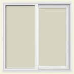 35.5 in. x 35.5 in. V-1500 Series White Vinyl Left-Handed Sliding Window with Fiberglass Mesh Screen