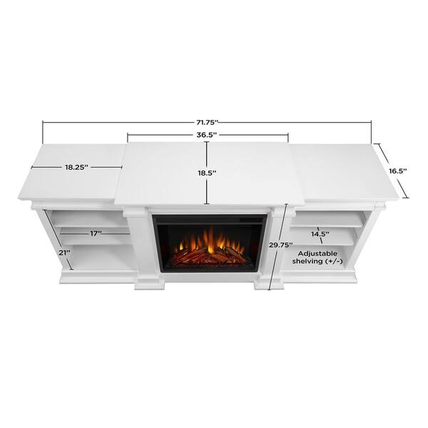 フレンジー　クイーン　白箱あり Real Flame Fresno 72 in. Media Console Electric Fireplace in White
