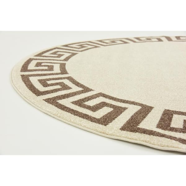Athens Modern Beige 6' 0 x 6' 0 Round Rug