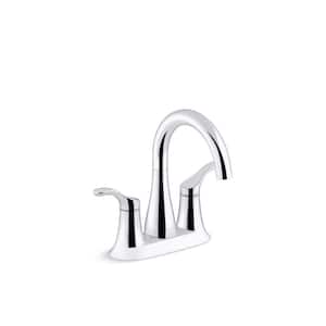 Simplice Double-Handle 1.2 GPM 4 in. Centerset Bathroom Sink Faucet in Polished Chrome