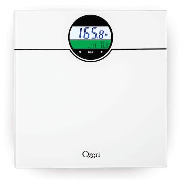 American Weigh Scales Bathroom Body Weight Scale Non-Slip Rubber Coated  Digital Large LCD Display 400LB Capacity