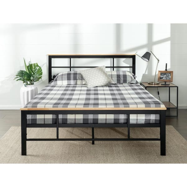 Zinus Marcia Metal and Wood Platform Bed, Queen