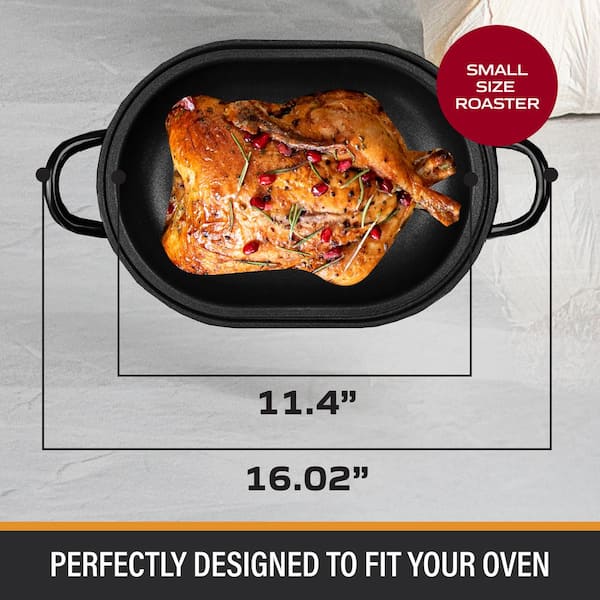 OVENTE Kitchen Oven Roasting Pan Nonstick Carbon Steel Baking Tray