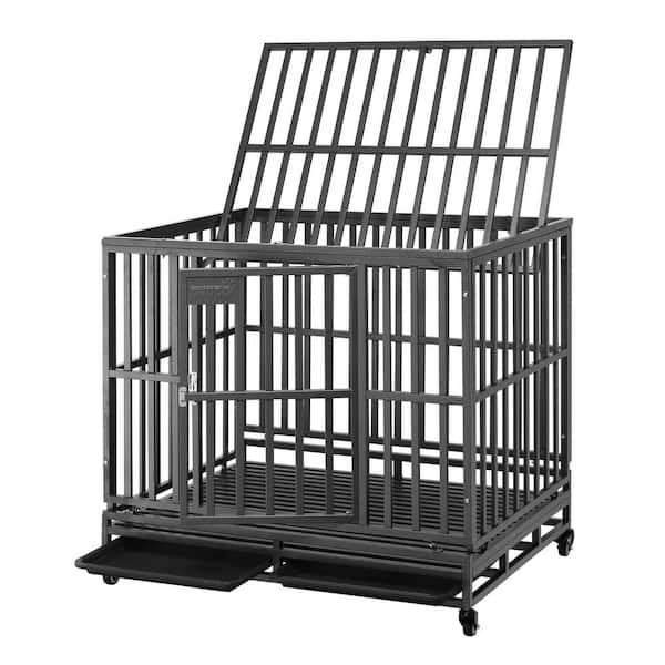 Unbranded Black flat-topped square tube pet cage