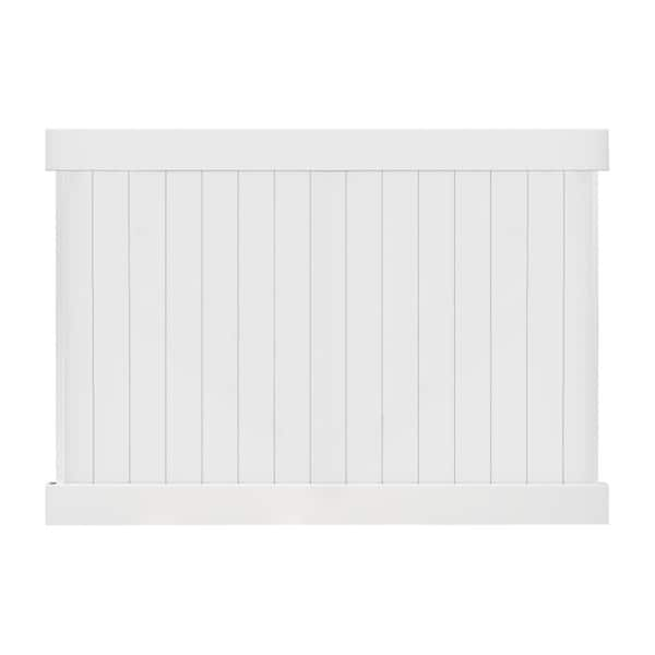 Veranda Acadia 6 ft. H x 8 ft. W White Privacy Vinyl Fence Panel ...