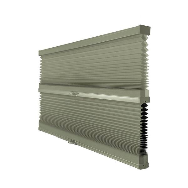 Chicology Cut-to-Size Palmer Green Cordless Day N Night Privacy Blackout Polyester Cellular Shade 69.5 in. W x 48 in. L