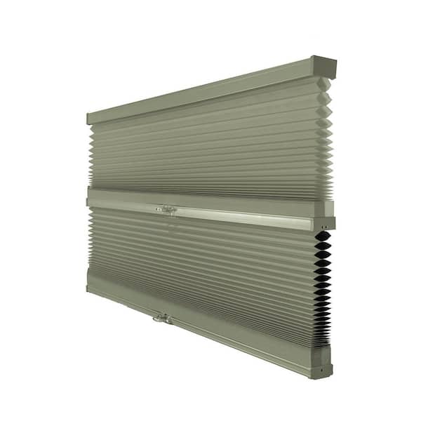 Chicology Cut-to-Size Palmer Green Cordless Day N Night Privacy Blackout Polyester Cellular Shade 70.5 in. W x 48 in. L