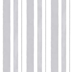 Rachel Ashwell Watercolor Stripe Grey Wallpaper Sample