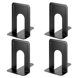 8.5 in Extra Large Heavy Duty Metal Book Ends, Black Universal Premium for Shelves, Non-skid Bookends (2 Pairs)