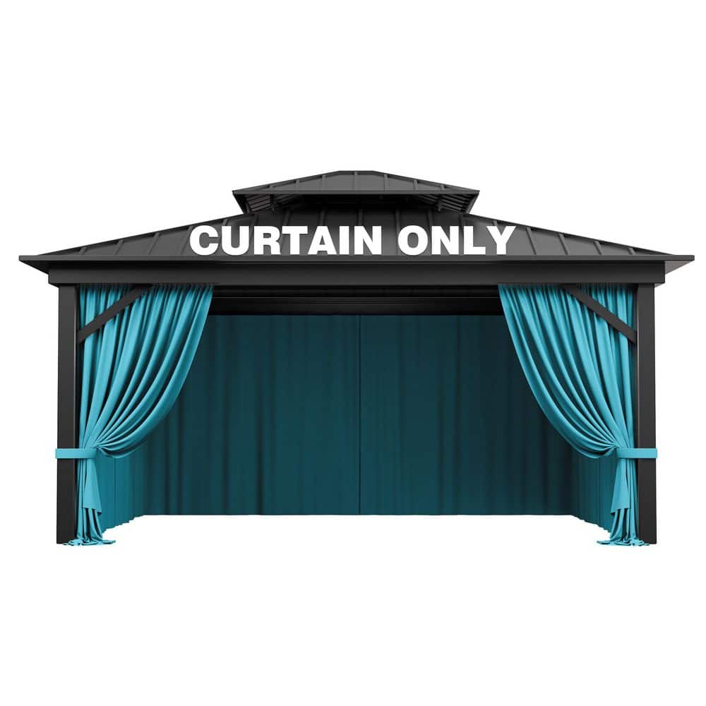 12 ft. x 14 ft. Universal Outdoor Privacy Curtains, Gazebo Curtain Replacement with Zipper Lake (4-Side Curtain Only) price history on PriceWatchPro