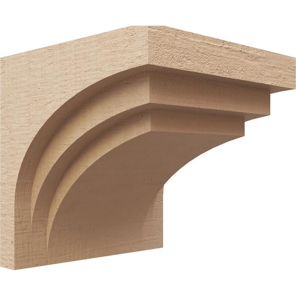 Ekena Millwork 11 in. x 11 in. x 11 in. Wide Rockford Rough Cedar Woodgrain TimberThane Corbel, Primed Tan