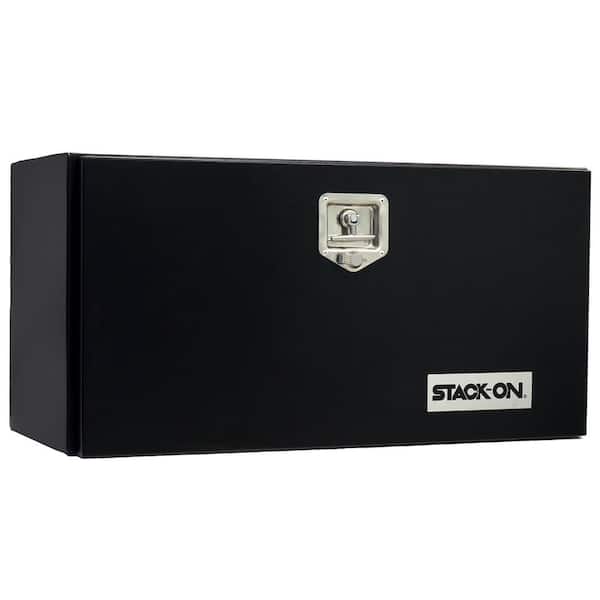 STACK-ON 36 in. Matte Black Steel Underbody Truck Box with Soft Open Gas Struts