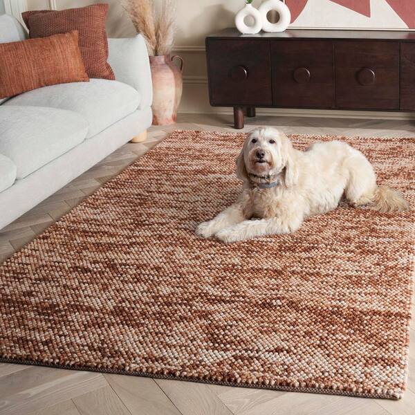 SAFAVIEH Natura 3 ft. x 5 ft. Rust/Brown Textured Solid Area Rug