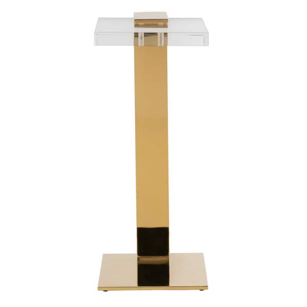 SAFAVIEH Mars 9.84 in. Clear Square Acrylic End Table