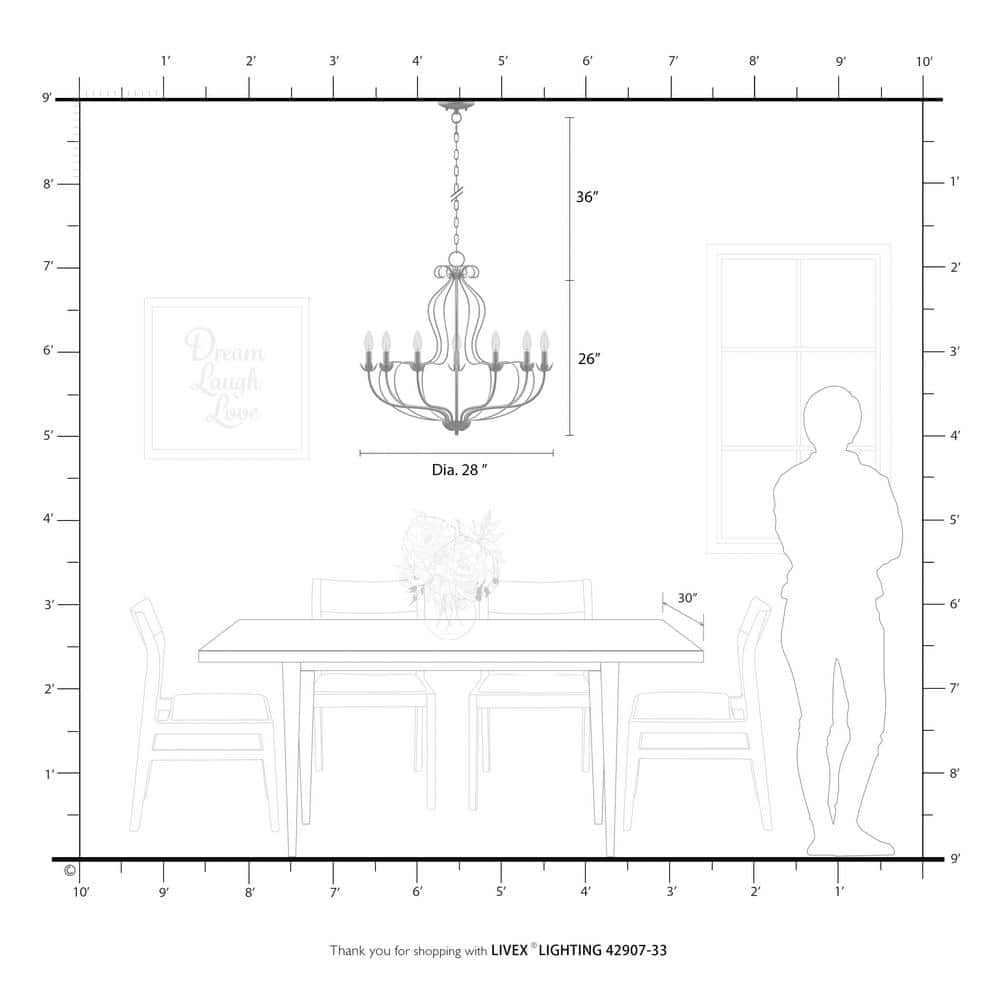 Katarina Graceful Floral 7-Light Chandelier in Soft Gold