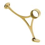Polished Brass Combination Bar Foot Rail Bracket for 1-1/2 in. Outside Diameter Tubing