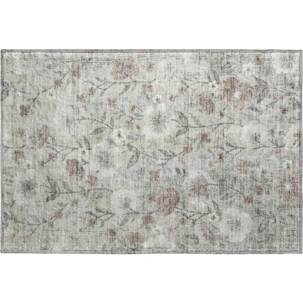 Mayfield Premium Machine Washable Abstract AMF2403 Beige 2 ft. x 3 ft. Accent Rug