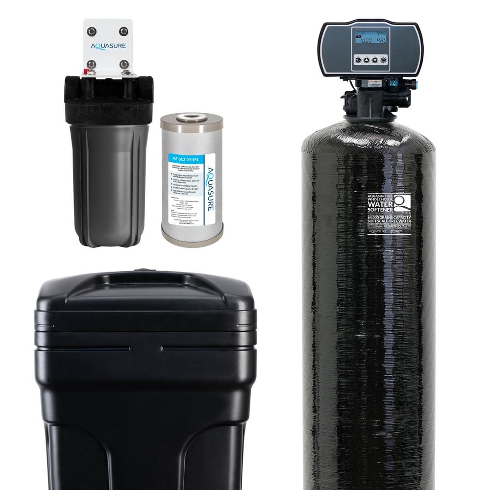 AQUASURE Harmony Series 64,000 Grain Electronic Metered Water Softener ...