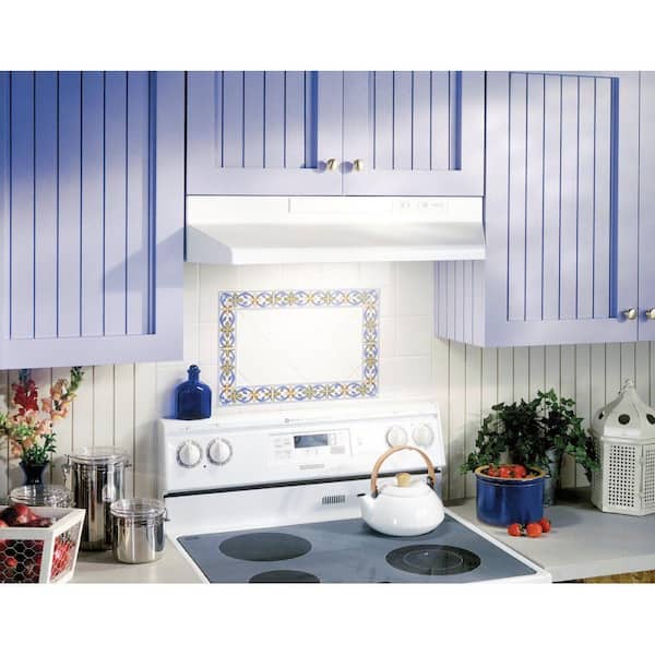 F40000 24 in. 230 Max Blower CFM Convertible Under-Cabinet Range Hood with Light in White