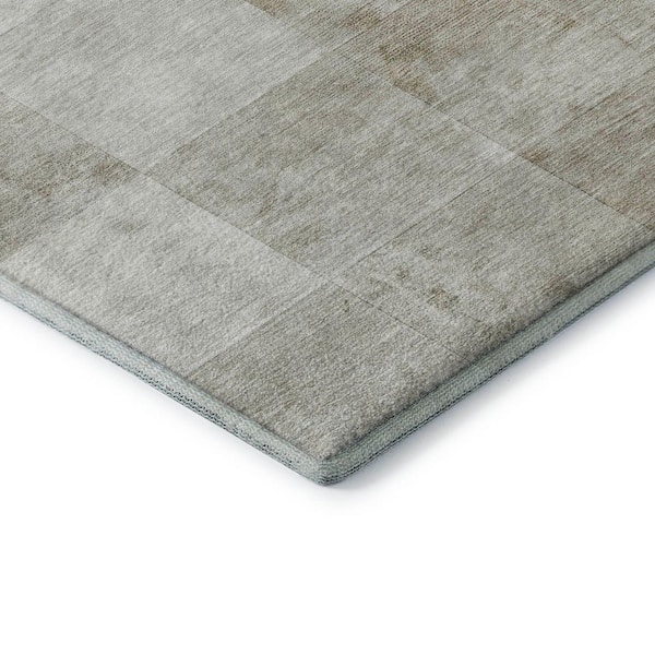 Mayfield Premium Machine Washable Abstract AMF1255 Beige 9 ft. x 12 ft. Area Rug