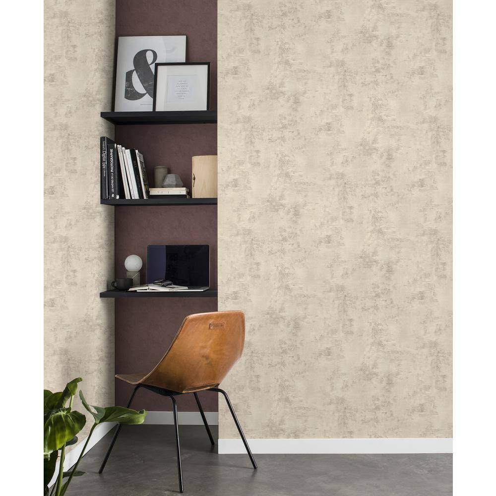 Osborn Beige Distressed Texture Non-Pasted Wallpaper