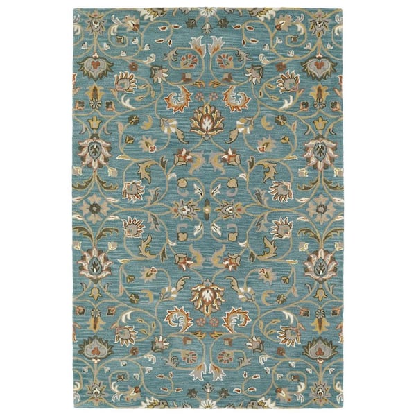 Kaleen Middleton Turquoise 2 ft. x 3 ft. Area Rug