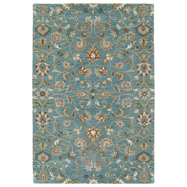 Kaleen Middleton Turquoise 5 ft. x 8 ft. Area Rug