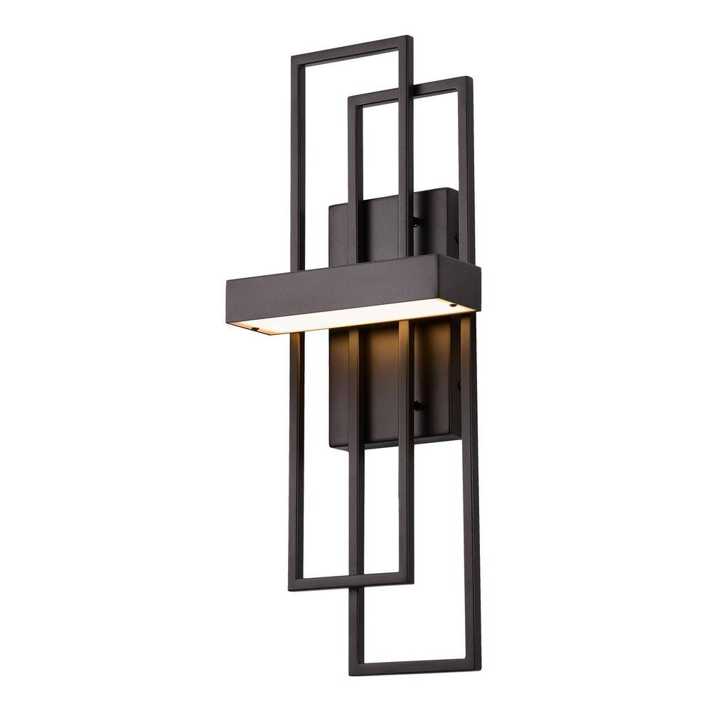 Tatahance 8 in. Single Light Dark Brown LED Wall Sconce with Metal ...