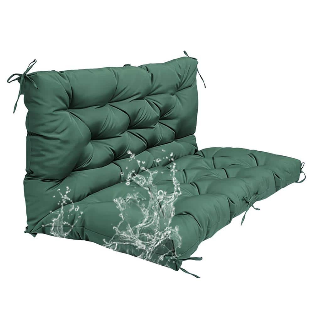 2–3-Seater Outdoor Porch Swing Cushion Waterproof Bench Cushion with Back