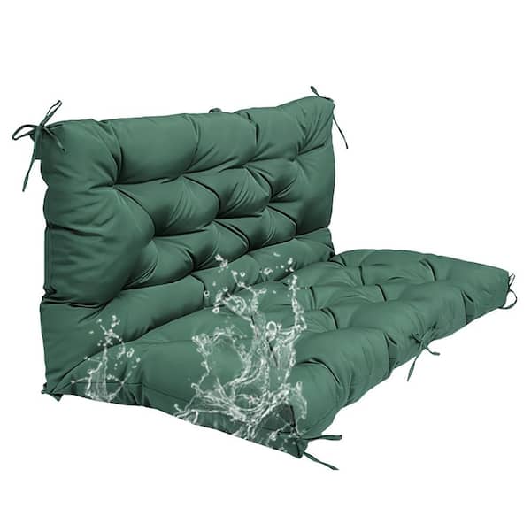 Unbranded 2–3-Seater Outdoor Porch Swing Cushion Waterproof Bench Cushion with Backrest – 40 in. x 20 in. x 20 in.