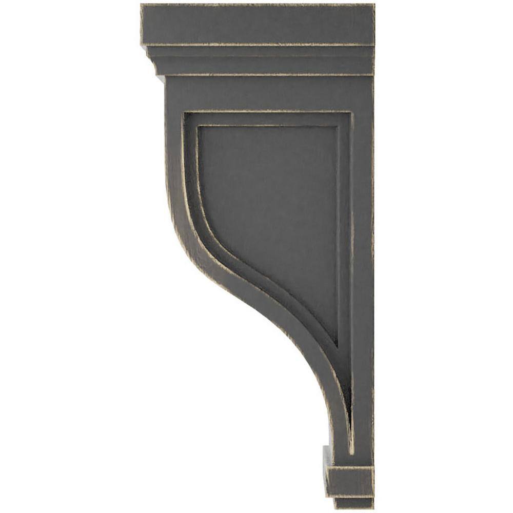 Black Rubberwood Vintage Architectural Corbel 14"