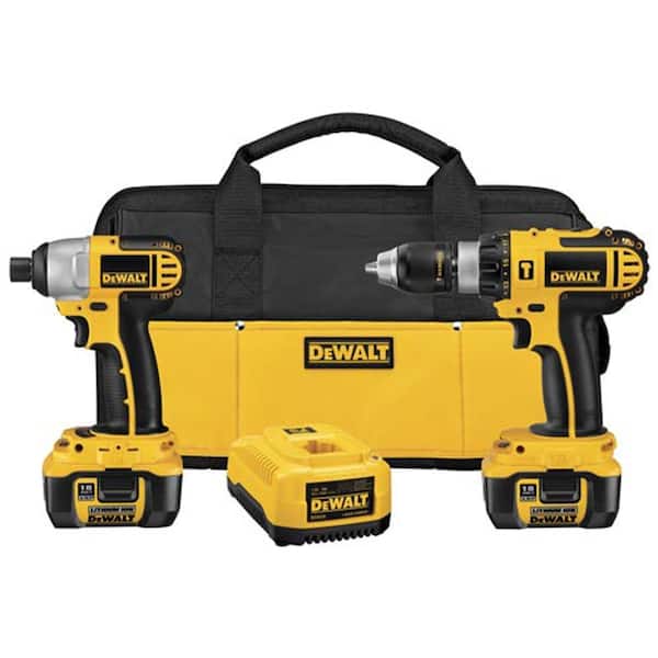 DEWALT 18-Volt XRP Lithium-Ion Cordless Hammer Drill and Impact Driver Combo Kit (2-Tool) with (2) Batteries 2Ah and Charger