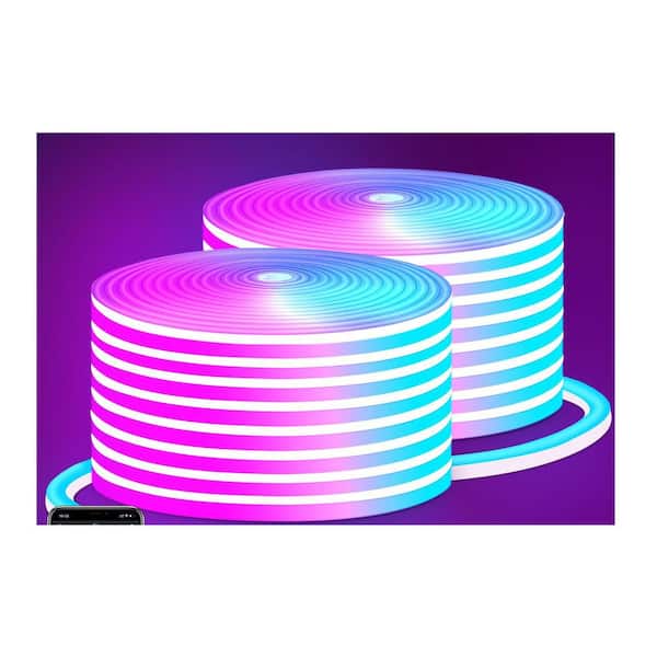 100ft. Outdoor RGB Plug-In Integrated LED Rope light 2-Pack
