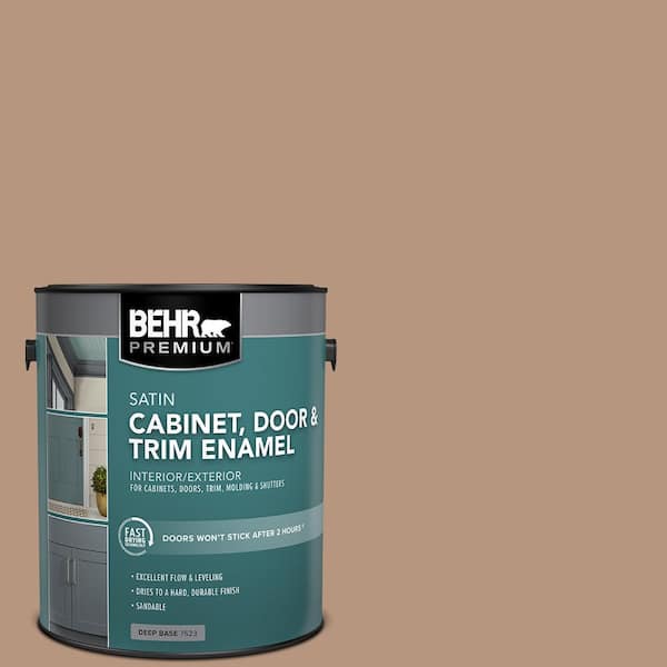 1 gal. #S220-4 Potters Clay Satin Enamel Interior/Exterior Cabinet, Door & Trim Paint