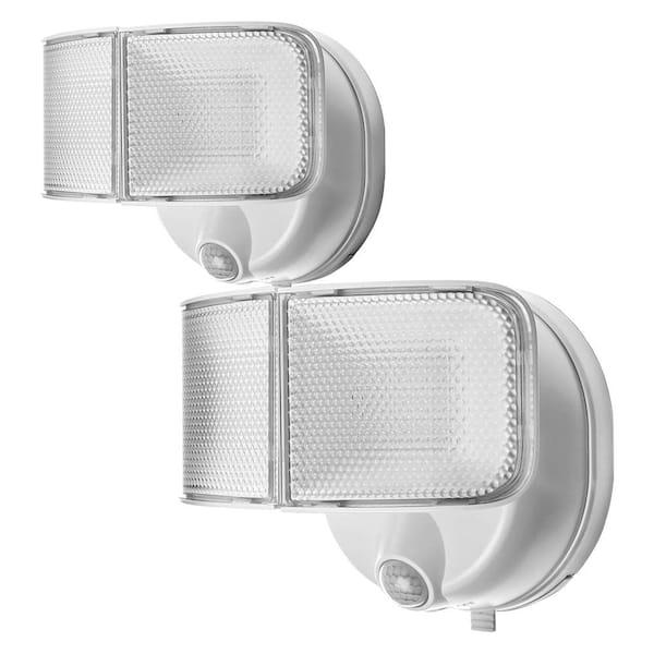 Home Zone Security White Motion-Activated Outdoor Integrated LED Area Light (2-Pack)