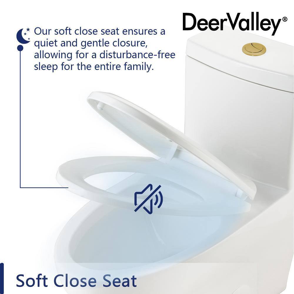 Ally White and Gold Ceramic Dual Flush Elongated Toilet