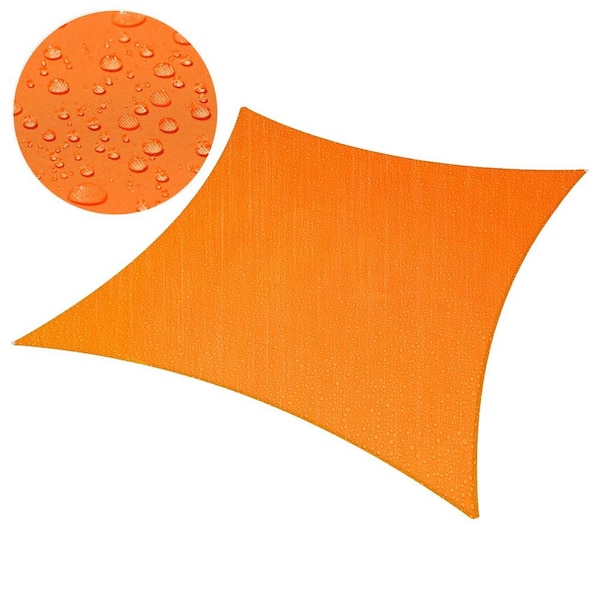 14 ft. x 14 ft. Square Waterproof Sun Shade Sail - Orange