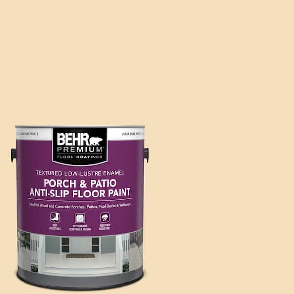 BEHR PREMIUM 1 gal. #320E-2 Cracked Wheat Textured Low-Lustre Enamel Interior/Exterior Porch and Patio Anti-Slip Floor Paint