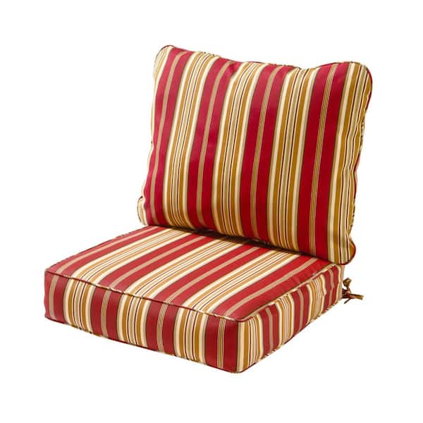 Greendale Home Fashions Roma Stripe 2, Deep Outdoor Cushions