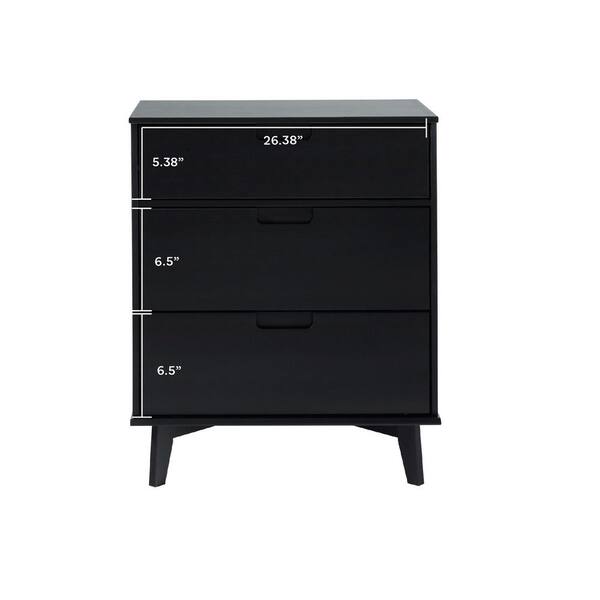 Walker Edison Furniture Company Mid-Century Modern Black 3