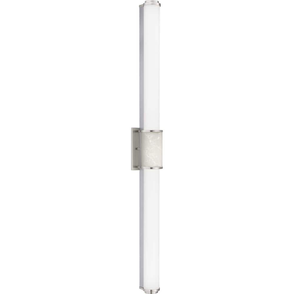 48" Brushed Nickel LED Bath Bar with Acrylic Shade