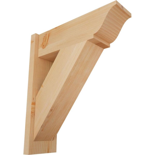 Ekena Millwork 8 in. x 26 in. x 22 in. Douglas Fir Traditional Smooth Outlooker