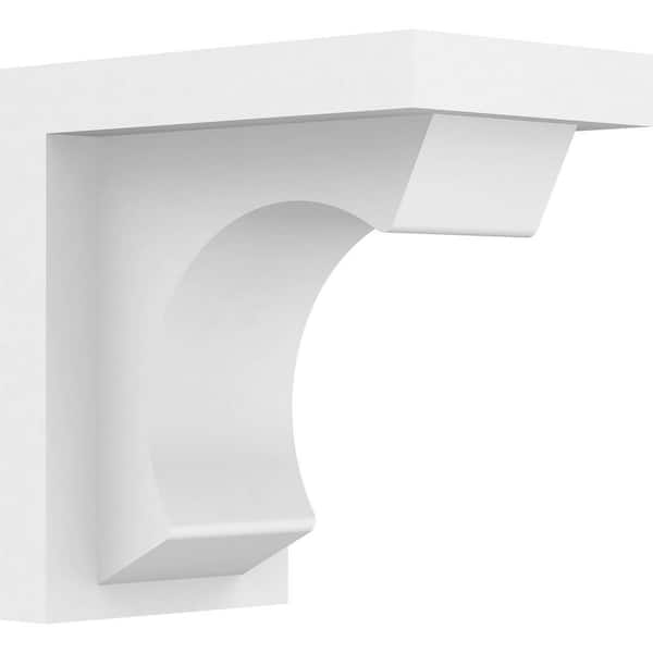 Ekena Millwork 5 in. x 8 in. x 8 in. Standard Emerson Unfinsihed Architectural Grade PVC Bracket