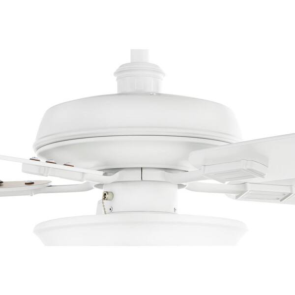 LED White Ceiling Fan with Light Kit 