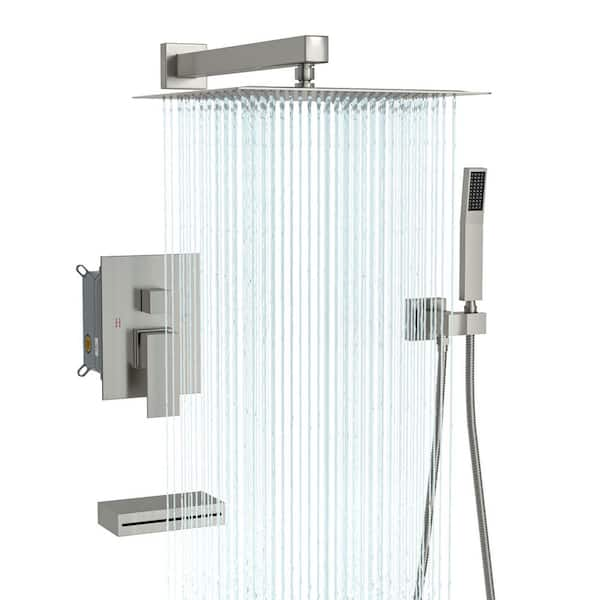 3-Spray Tub & Shower Faucet w/ 12in Shower Head